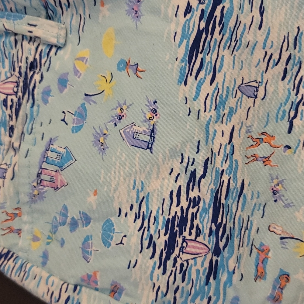 Old navy pixie shorts beach print sz 6 - Picture 2 of 7